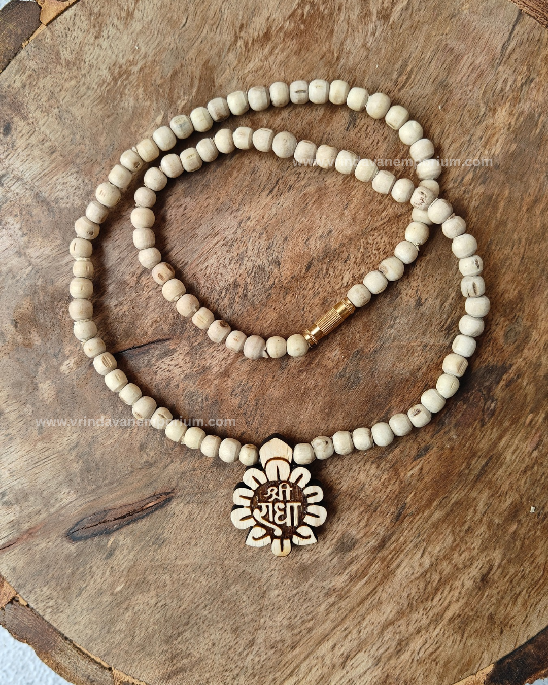 Shree Radha Flower Tulsi Locket Mala