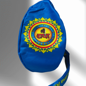 Shree Radha Blue Multi Print Japa Bag