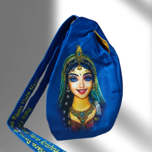 Radha Rani Face Blue Multiprint Japa Bag