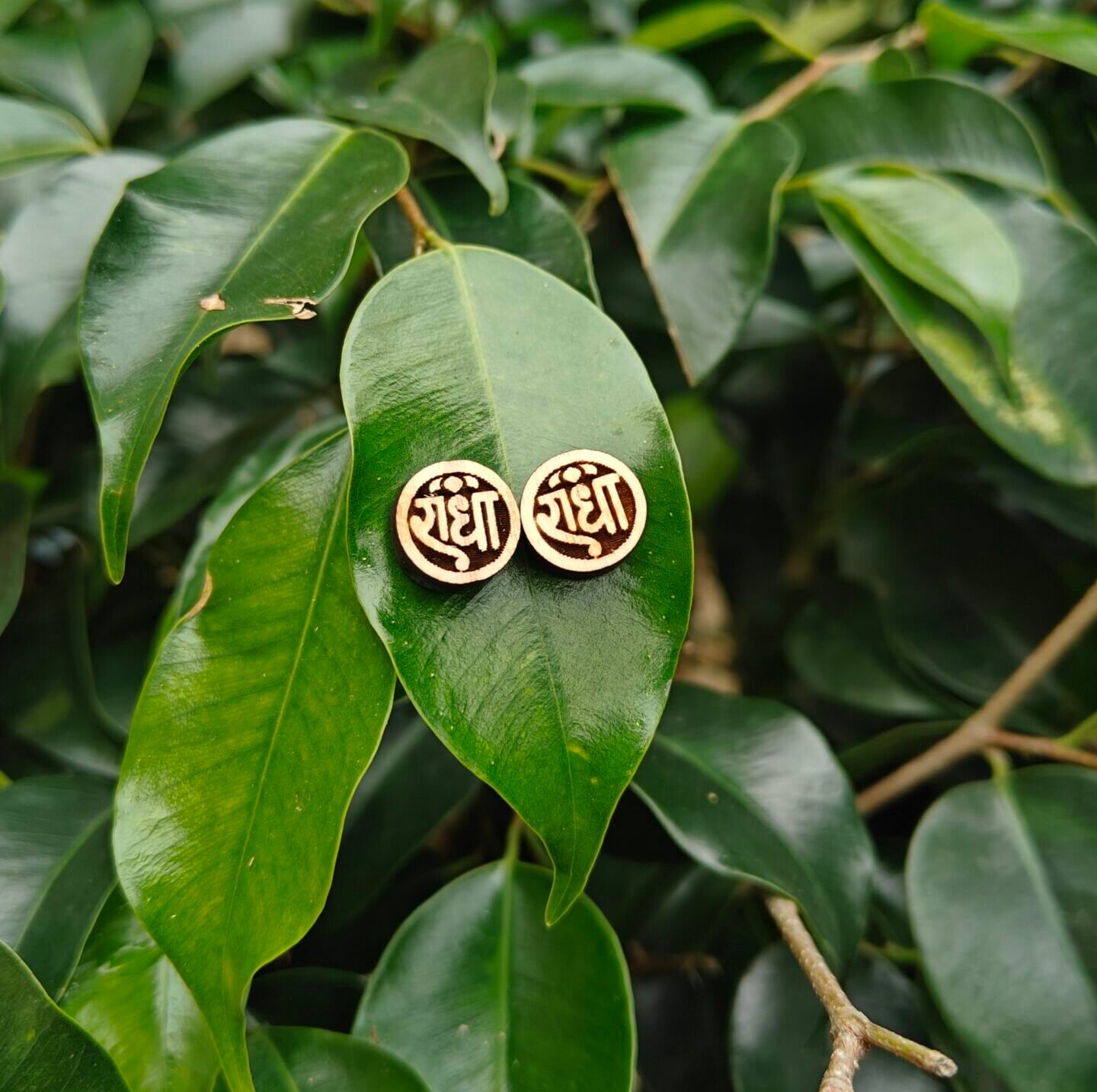 Radha Naam Tulsi Earrings