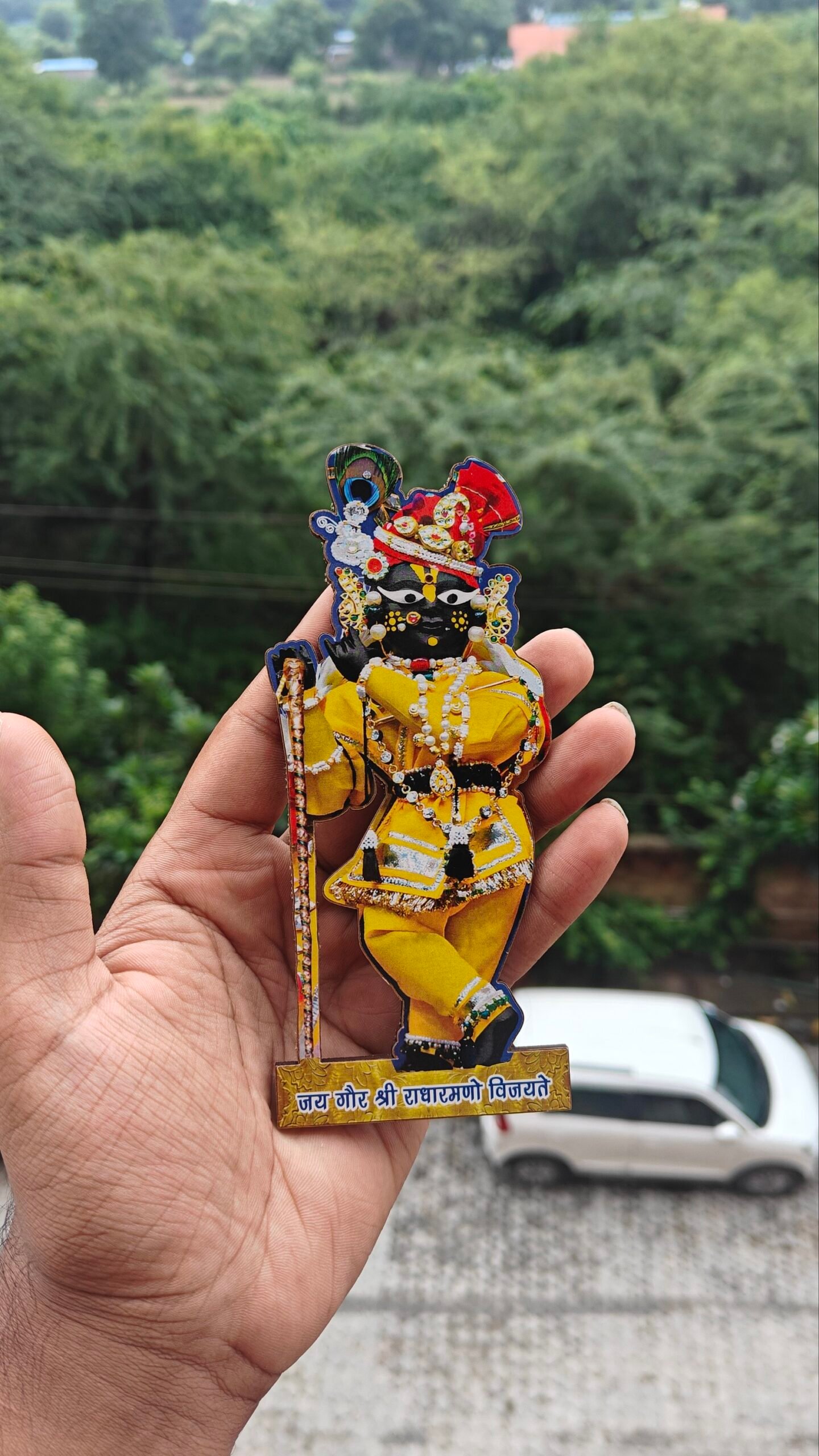Radharaman Ji Wooden Cutout - Image 6