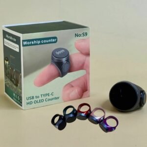 Rechargeable S9 Digital Finger counter with digit OLED display - Type C Charging (Multi Colour)