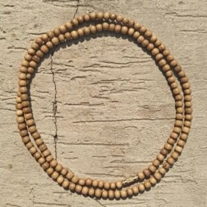 Light brown gol daana Tulsi kanthi mala 2 round