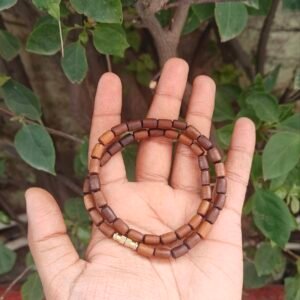 1 Round Brown Tulsi mala (Long beads)